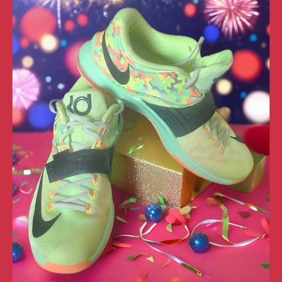 NIKE KEVIN DURANT VII EASTER LIQUID LIME GREEN VAPOR MENS SNEAKERS SIZE 11 - Picture 3 of 7